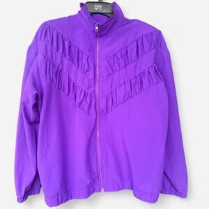Teddi Vibrant Purple Bomber Jacket